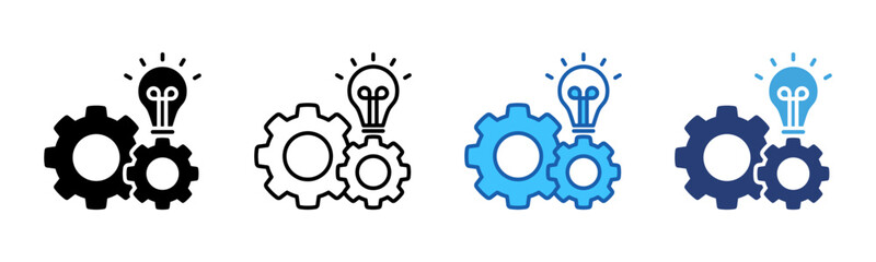 Poster - Innovation icon sheet multiple style collection