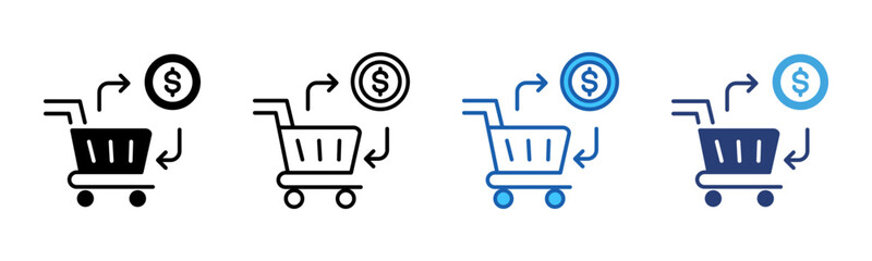 Poster - Commerce icon sheet multiple style collection