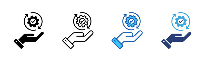 Poster - Process icon sheet multiple style collection