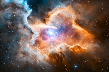 Wall Mural - colorful cloud of gas and dust in space