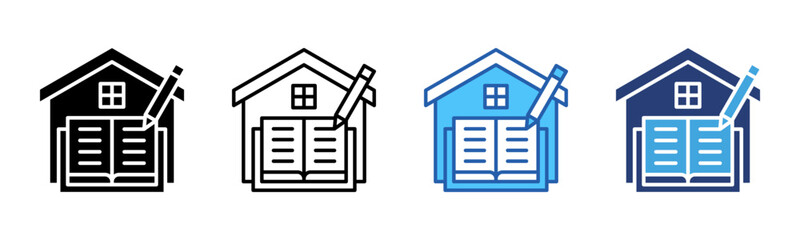 Poster - Homework icon sheet multiple style collection
