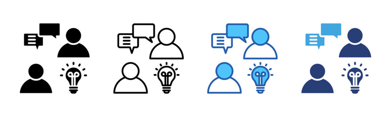 Poster - Comunications icon sheet multiple style collection