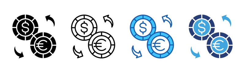 Poster - Currency Exchange icon sheet multiple style collection