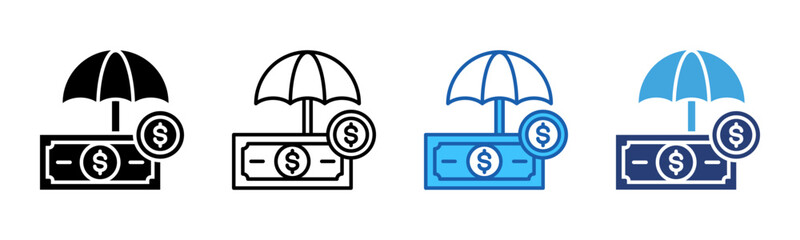 Poster - Insurance icon sheet multiple style collection