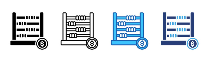 Poster - Abacus icon sheet multiple style collection