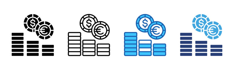 Poster - Coin icon sheet multiple style collection