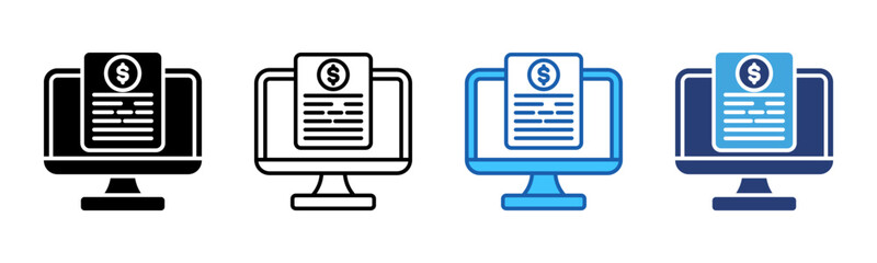 Poster - Computer icon sheet multiple style collection