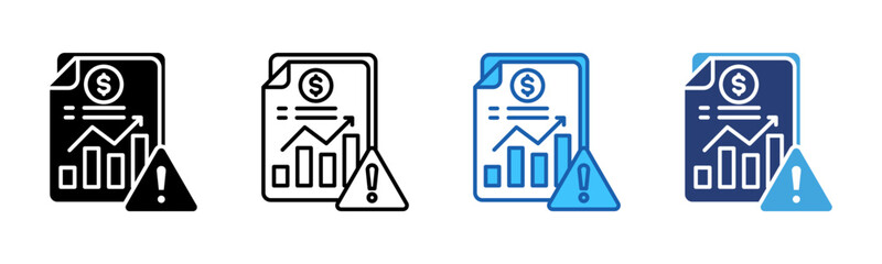 Poster - Statistics icon sheet multiple style collection
