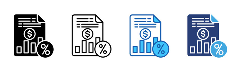 Poster - Tax icon sheet multiple style collection