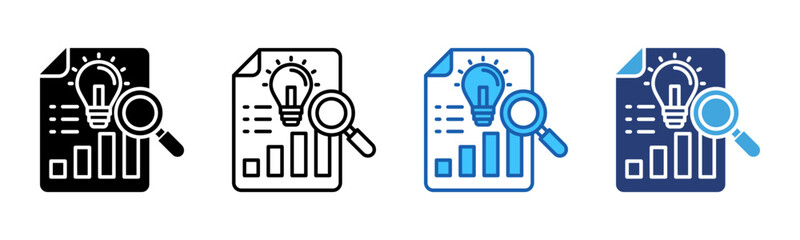 Poster - Research icon sheet multiple style collection