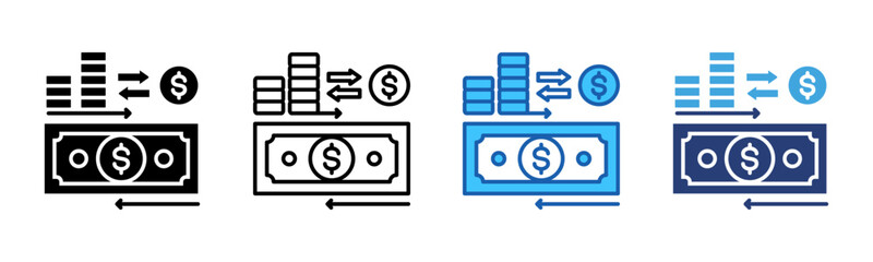 Poster - Cash Flow icon sheet multiple style collection