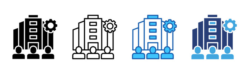 Poster - Stakeholder icon sheet multiple style collection