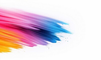 Poster - A striking gradient of vibrant colors sweeps across a pristine white canvas in an elegant fade.