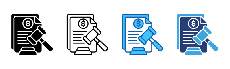 Poster - Penalty icon sheet multiple style collection