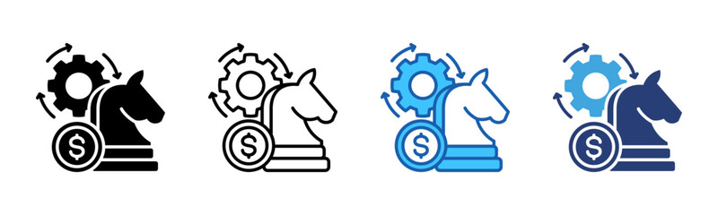 Poster - Strategy icon sheet multiple style collection