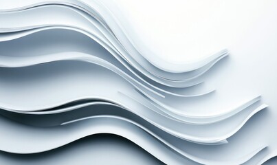 Poster - A mesmerizing abstract background of wavy, layered shapes creates a visually stunning effect.