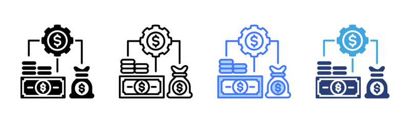 Poster - Money Management icon sheet multiple style collection