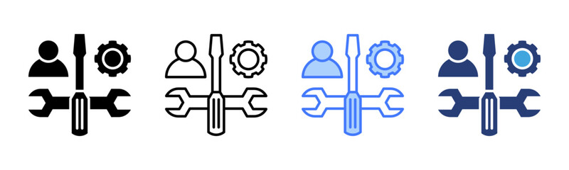 Poster - Maintenance icon sheet multiple style collection