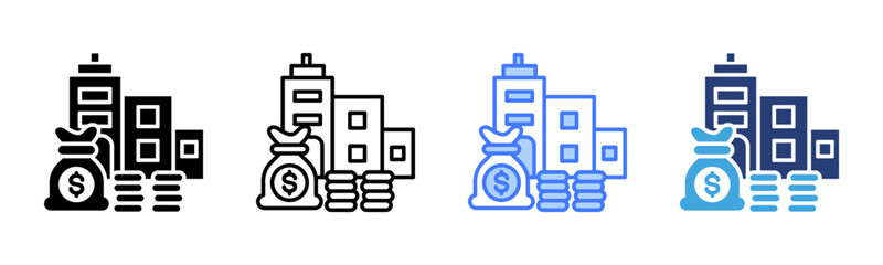 Poster - Capital icon sheet multiple style collection