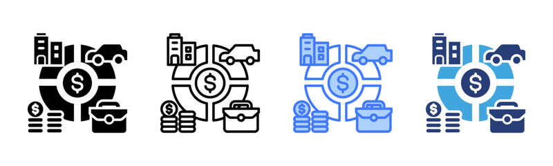Poster - Fixed Asset icon sheet multiple style collection
