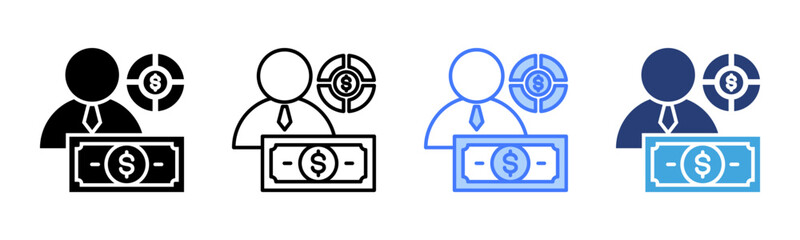Poster - Investor icon sheet multiple style collection
