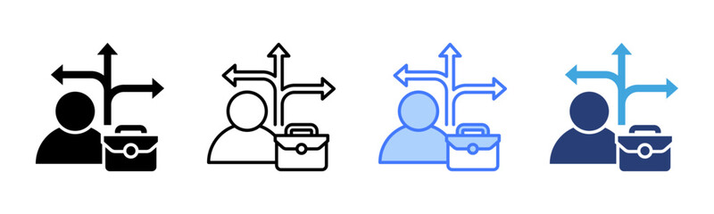 Poster - Decision Making icon sheet multiple style collection