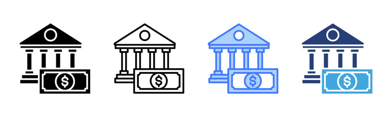 Poster - Banking icon sheet multiple style collection