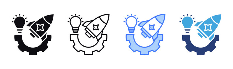 Poster - Innovation icon sheet multiple style collection