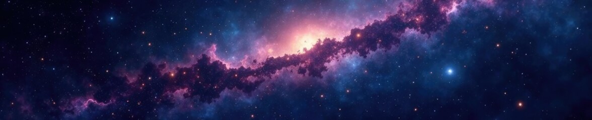 Wall Mural - vast expanse of dark cosmic space with distant stars, universe, darkness, stars