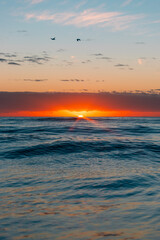 Wall Mural - beautiful summer morning view at the beach.