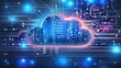 © license.media - A Cloud Computing Icon Integrated Into A Circuit Board Background, Highlighting The Synergy Between Digital Innovation And Cloud Technology In Modern Computing.