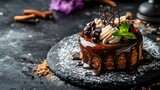 dessert photo with dark color background