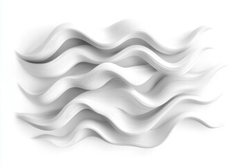 Aufkleber - Abstract white wavy forms against a white background