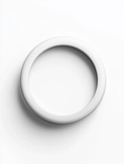 Leinwandbilder - White Round Ring on White Background - Minimalist Style Product Photography