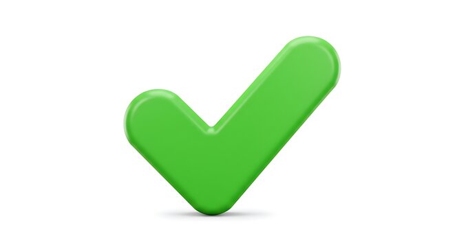 Green Check Mark:  Approval, Confirmation, and Success Symbol