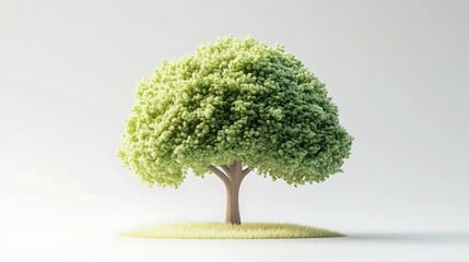 A cute, green tree icon design,