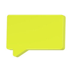 Poster - blank button 3d realistic speech bubble chat