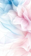 Poster - Soft Minimalist Gradient Illustration Featuring Flowing Colors in Gentle Blue and Pink Hues for Elegant Background Use