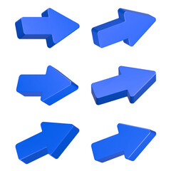 Poster - right arrow 3d move symbol