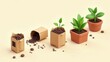 © KodomoDesign - 3D Isometric Gardening Timeline: From Seeds to Sprouts – Generative AI