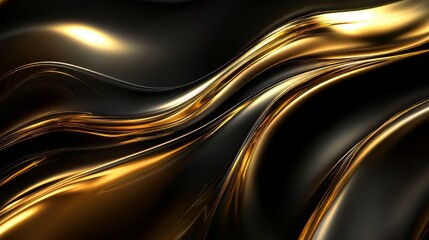 Poster - Striking gold and dark background with smooth, flowing lines creating an elegant and dynamic design.