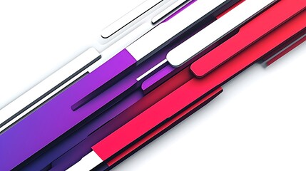 Leinwandbilder - Abstract composition of overlapping colorful rectangular shapes and white space