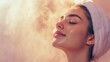 © WS Studio 1985 - Woman Enjoying Gentle Facial Steam Treatment for Relaxation and Wellness