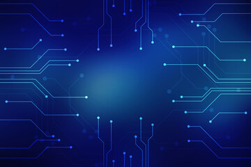 Leinwandbilder - Abstract futuristic circuit board Illustration, Circuit board with various technology elements. Abstract Futuristic technology lines