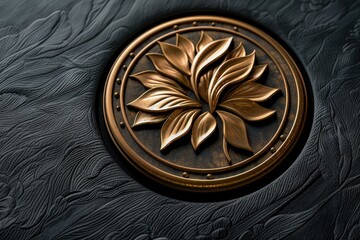 Fototapete - Pixel Perfect Image of Design Embossed Logo Mockup
