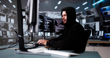 Aufkleber - Hacker And Computer Data Breach