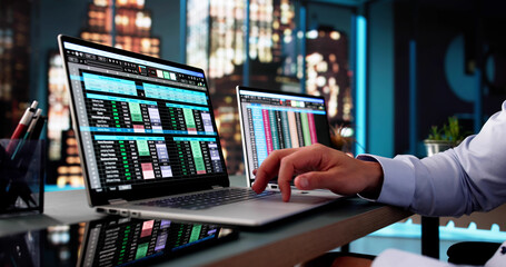 Aufkleber - Medical Data In Spreadsheet. Accountant Billing