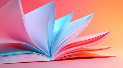 Poster - Abstract Geometric Book Cover Design with Vibrant Color Gradient