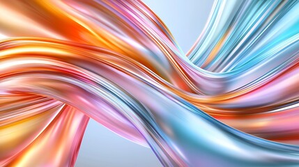 Poster - Abstract Colorful Swirling Waves Background