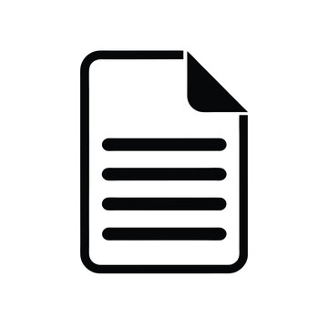 document  icon silhouette vector illustration on white background